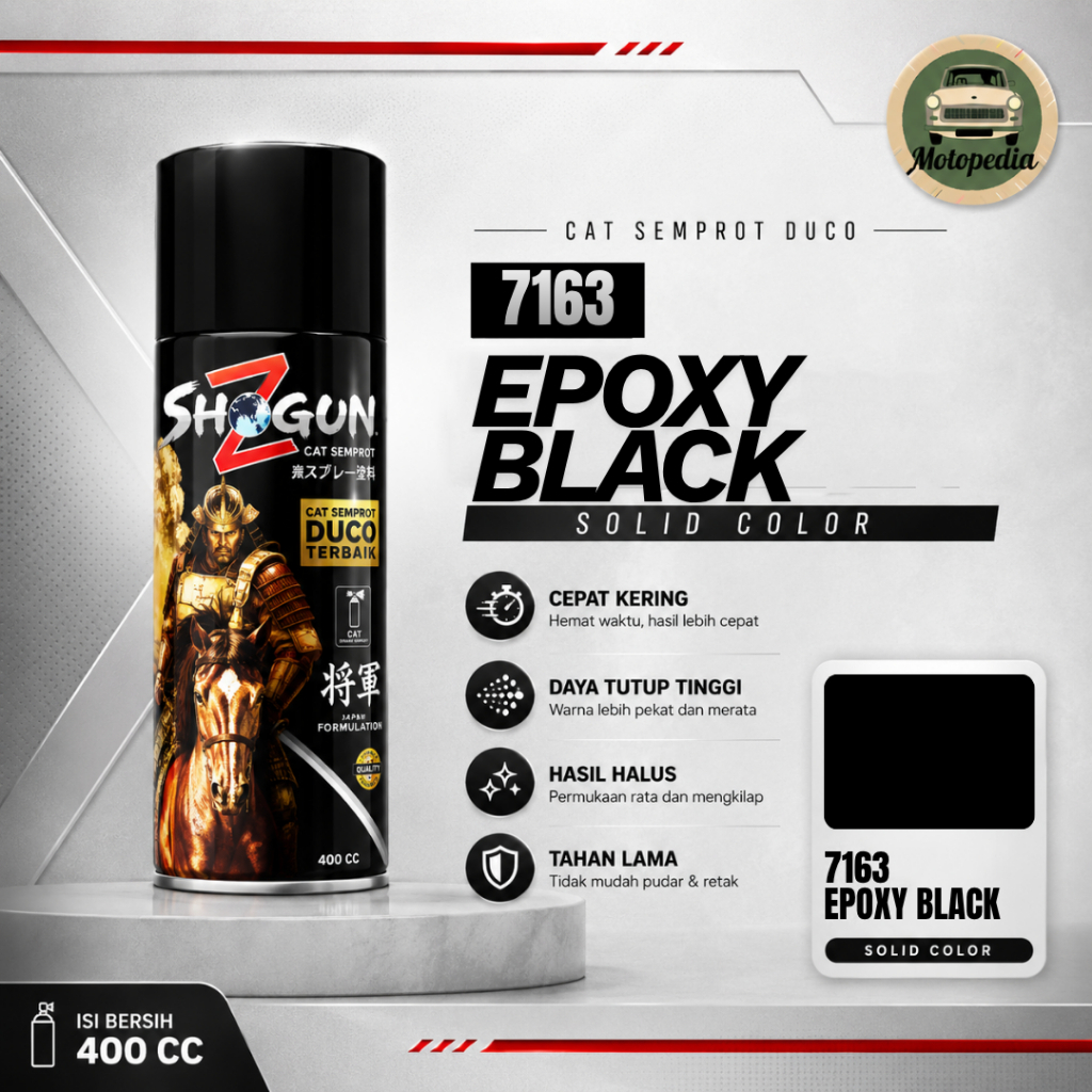 Cat Semprot Pilok Pilox Pylox Shogun Z Epoxy Primer Black 7163 Motor Warna Dasar Hitam Epoksi Poksi