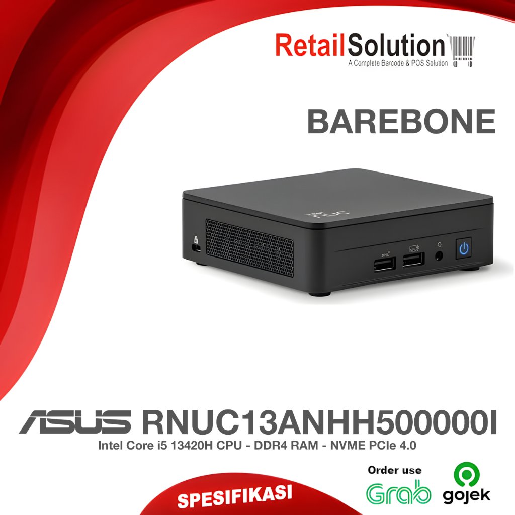 Mini PC Barebone DDR4 Intel Core i5-13420H - Asus NUC 13 RNUC13ANHH500000I
