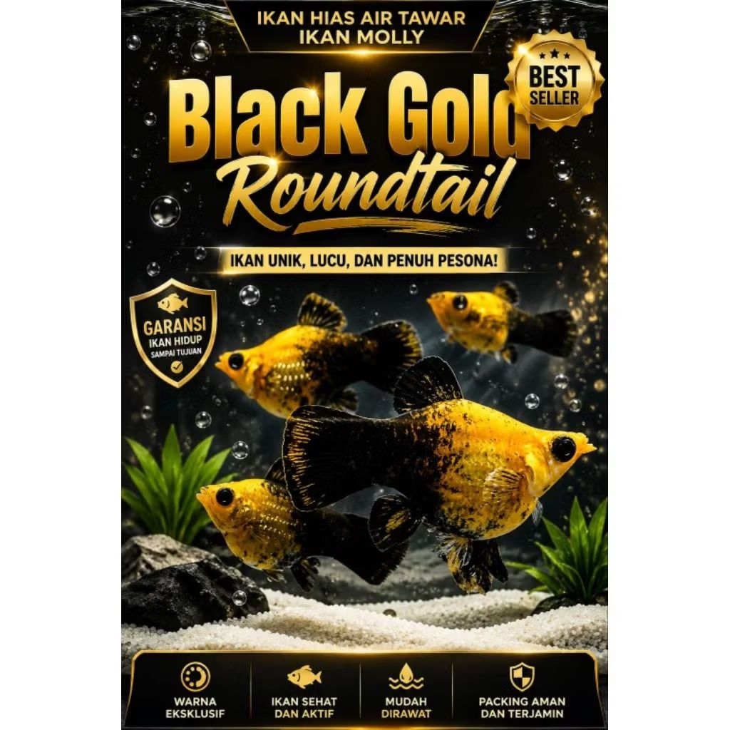 Molly Golden Black Indukan Spesial
