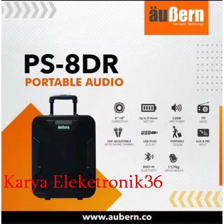 Speaker aktif portable Aubern PS8DR 8 inch speaker aubern PS 8DR / PS-8DR