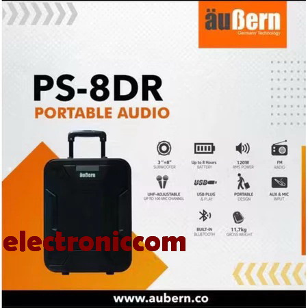 Speaker aktif portable Aubern PS8DR 8 inch speaker aubern PS 8DR / PS-8DR