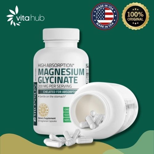 Magnesium Glycinate 200/400MG - Bronson Magnesium Glycinate