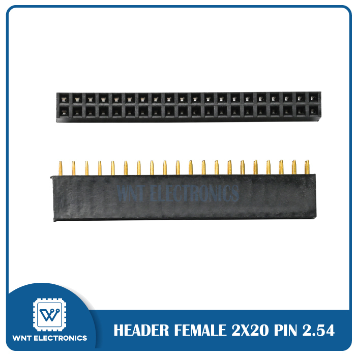 FEMALE HEADER 2X20 PIN HEADER FEMALE 2 X 20P 40PIN TO PCB