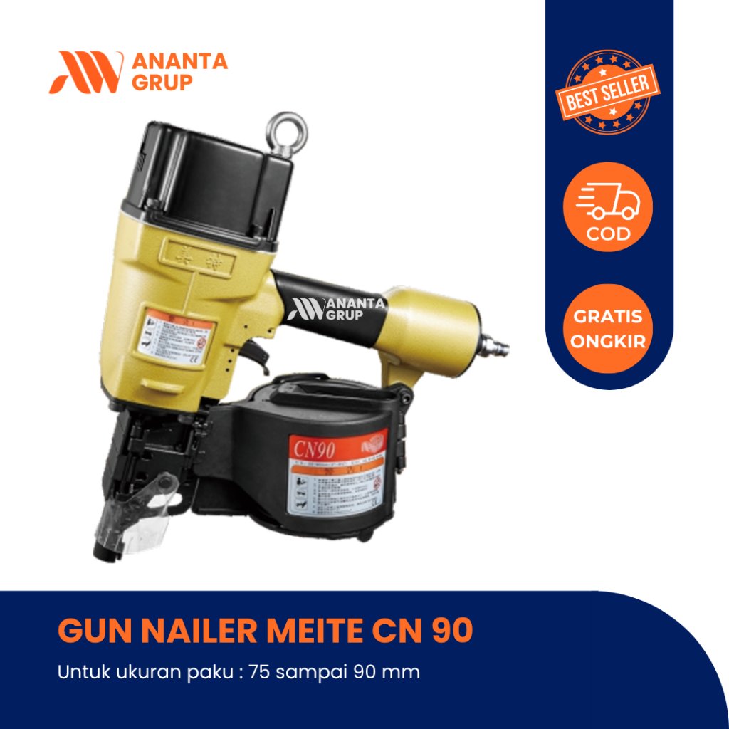 Meite CN90 Gun Nailer | Mesin Paku Pallet Coil Nailer