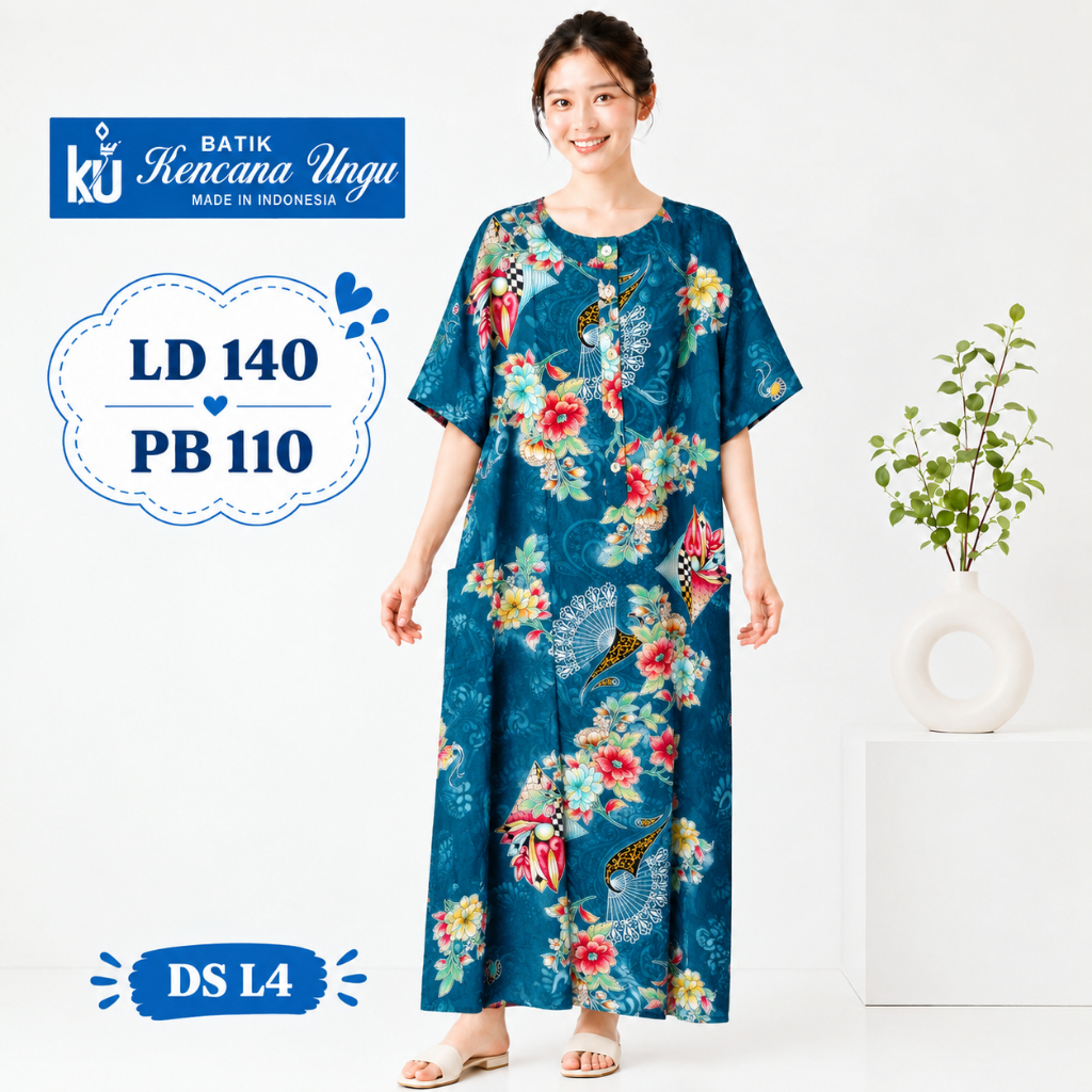 Daster Kencana Ungu Label biru JUMBO | Daster Kalong Kencana Ungu Label BIRU Jumbo