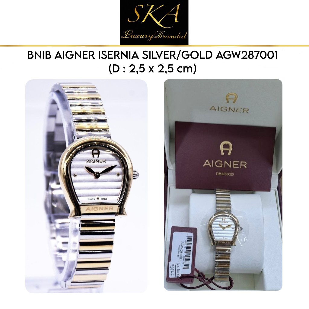 WATCH AUTHENTIC AIGNER ISERNIA SILVER/GOLD AGW287001