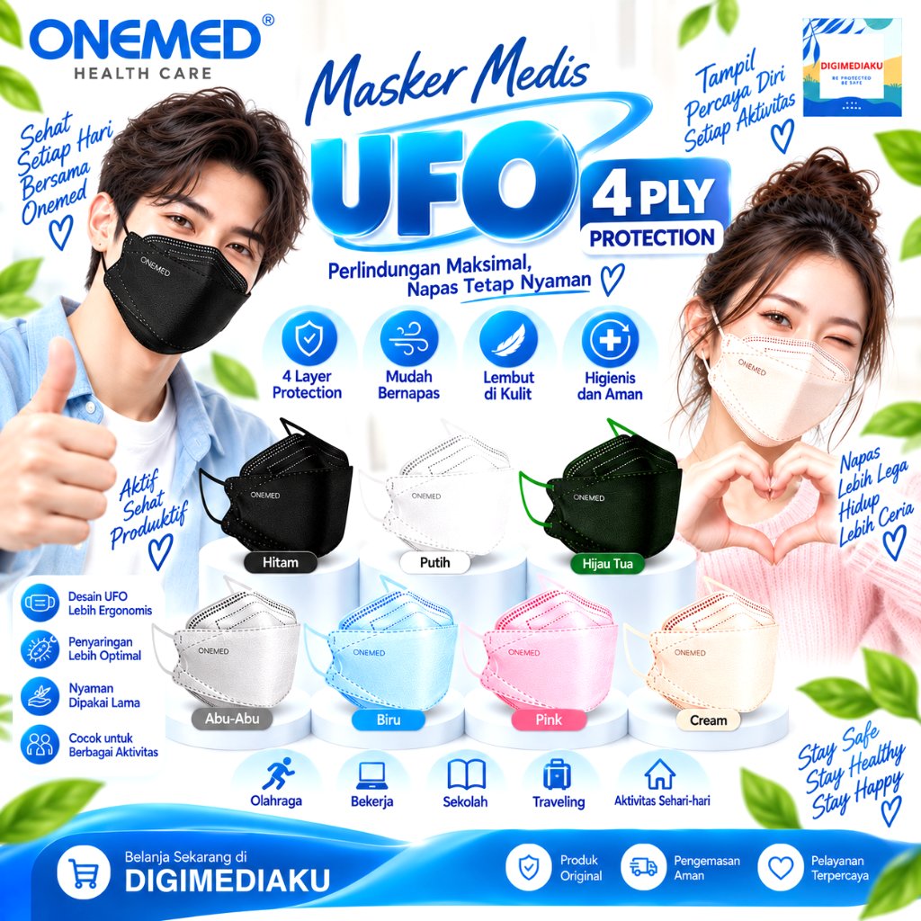Masker Onemed KF94 Masker Medis UFO Onemed Masker Medis