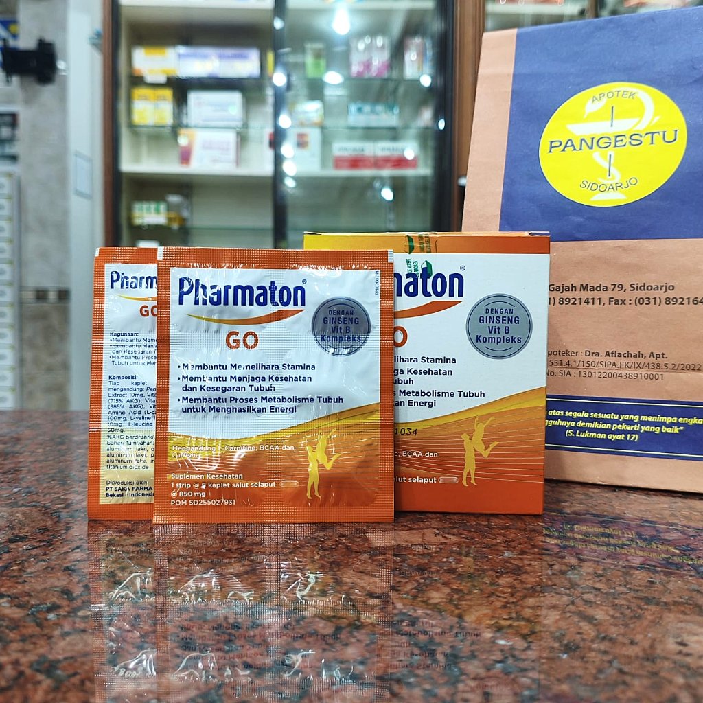 Pharmaton GO 1 Strip 6 Kaplet / Multivitamin Daya Tahan Tubuh / Parmaton Farmaton