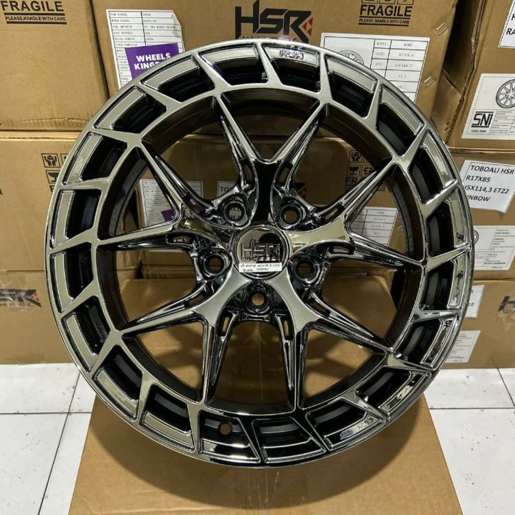Velg HSR R17 Black Chrome Velg Ring 17 HSR Lps -  Zenix Rush Xpander Hrv