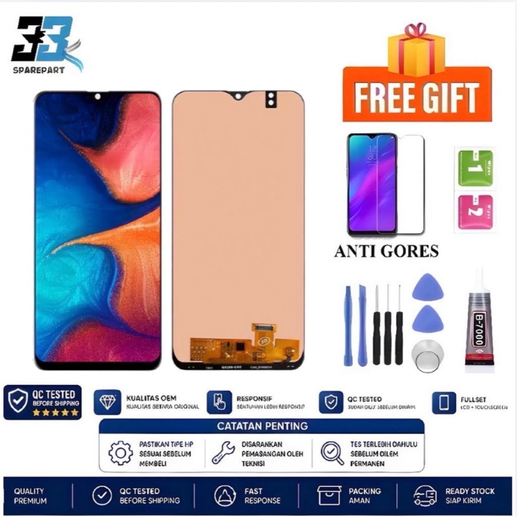 LCD TOUCHSCREEN SAMSUNG A20 / A205 / A205F ORG LCD FULLSET