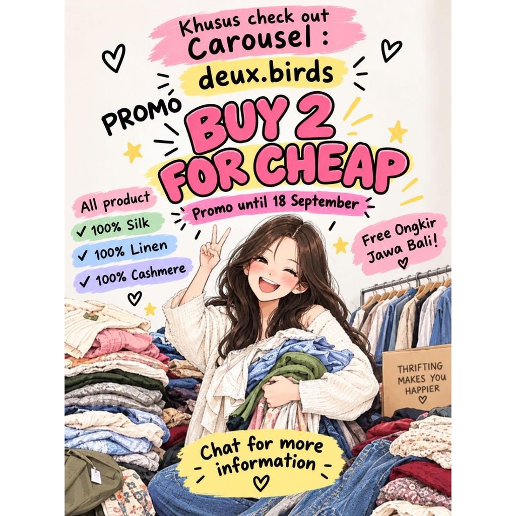 promo khusus checkout carousel mix 2 lebih murah, semua pure silk, pure cashmere, pure linen, 100% s