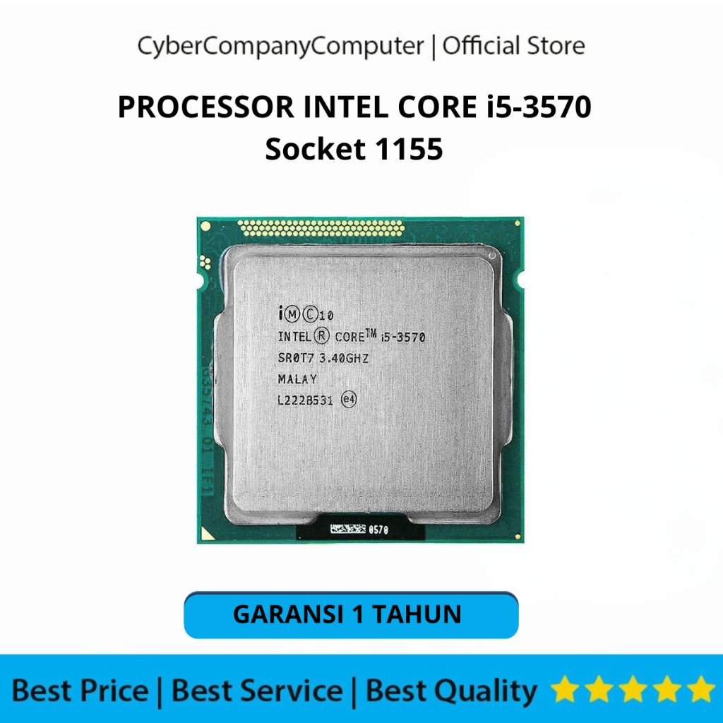 Processor Intel Core i5-3570 Gen3 LGA 1155 3.40GHz - Processor Intel Core i5-3570 Gen3 Socket 1155 G
