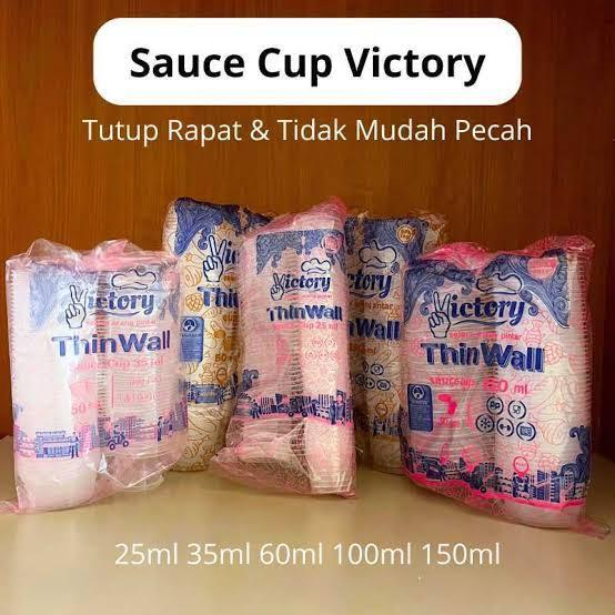 SAUCE CUP VICTORY + TUTUP 25 ML / 35 ML / 60 ML | THINWALL CUP SAOS VICTORY