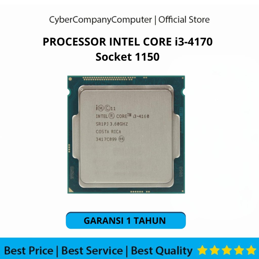 Processor Intel i3-4170 LGA 1150 Gen4 - Procie Intel Core i3-4170 Gen4 LGA 1150 Garansi 1 Tahun - Pr