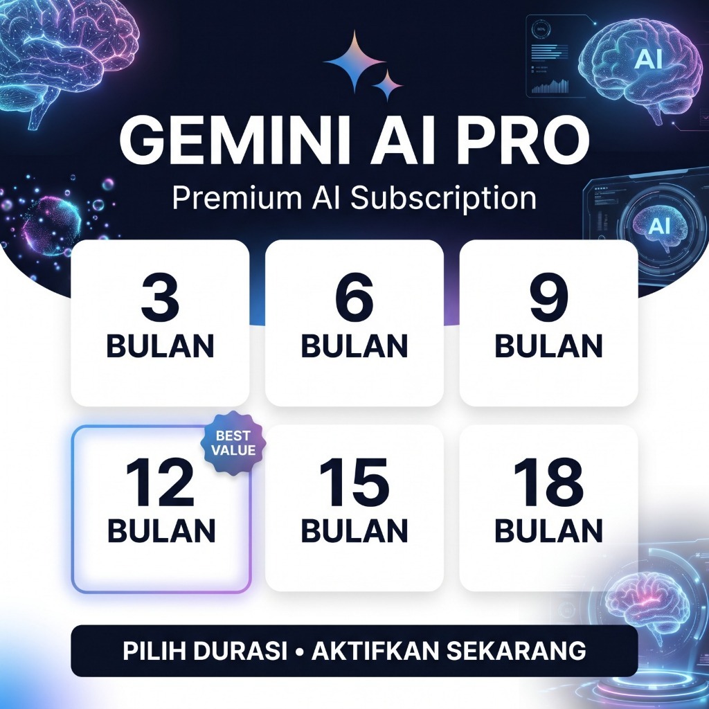 Google Gemini Pro 9 Bulan | Akses Resmi Gemini Advanced AI Premium