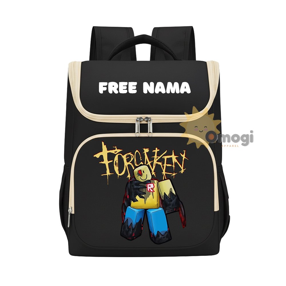 Tas Ransel Anak Forsaken c00lkidd Roblox Ransel Backpack Tas Gendong Anak TK/SD Free Nama