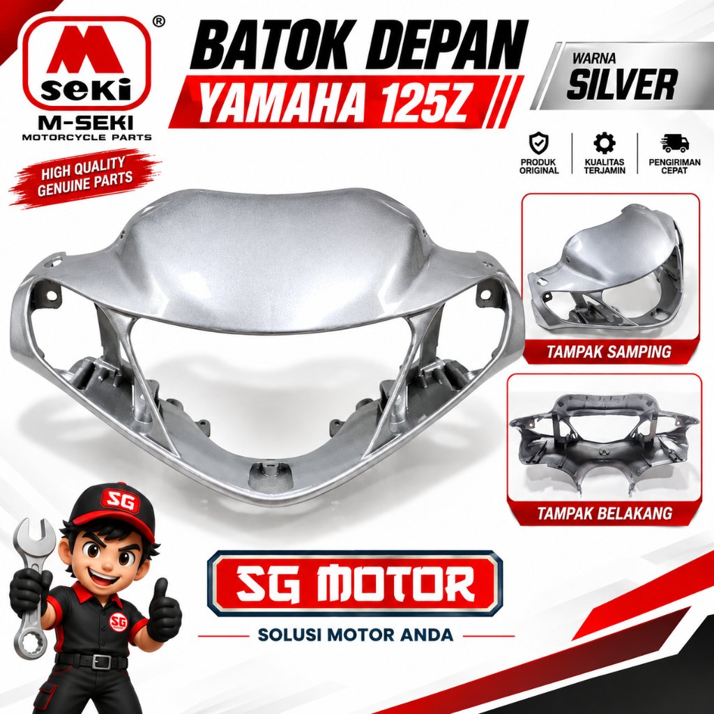 BATOK DEPAN 125Z. KRODONG DEPAN YAMAHA 125Z WARNA SILVER
