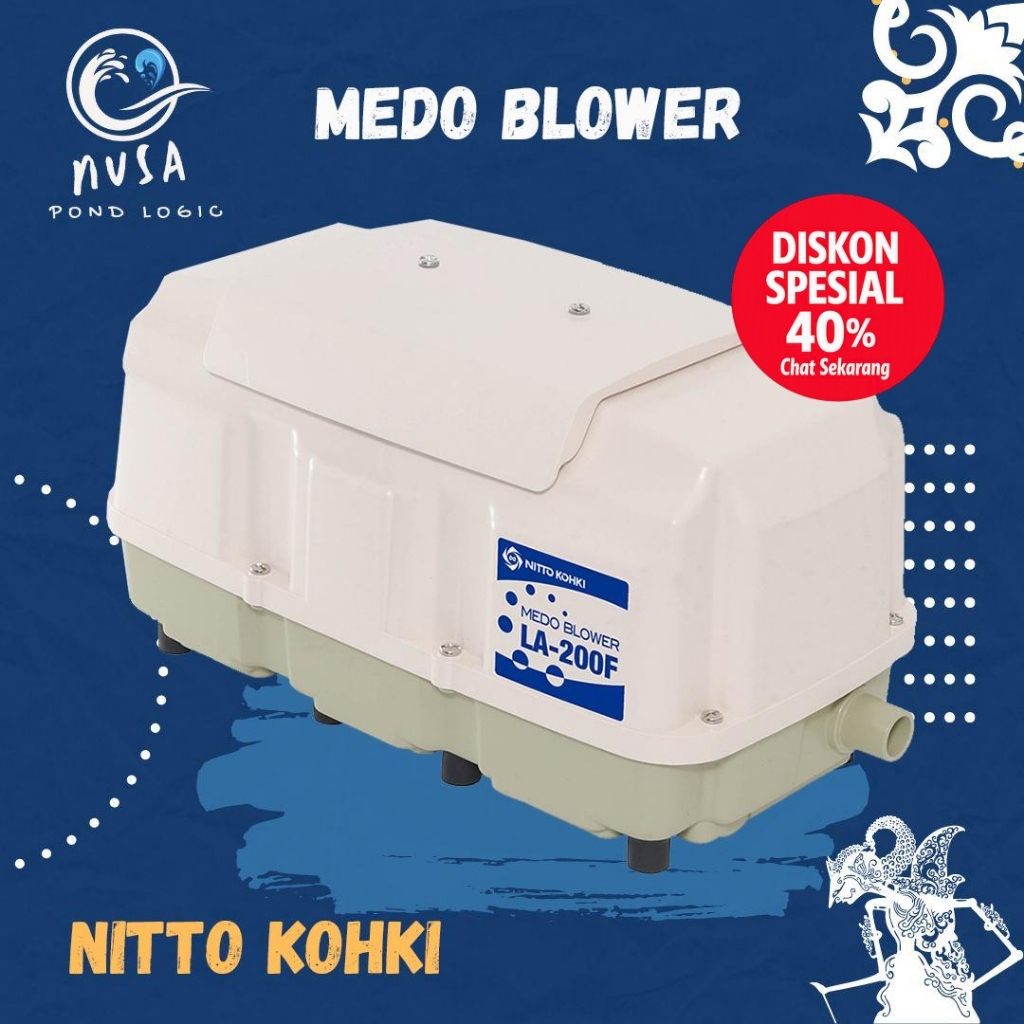 Nitto Air Blower Medo LA 200F Compressor Air Pump Pompa Udara Kolam