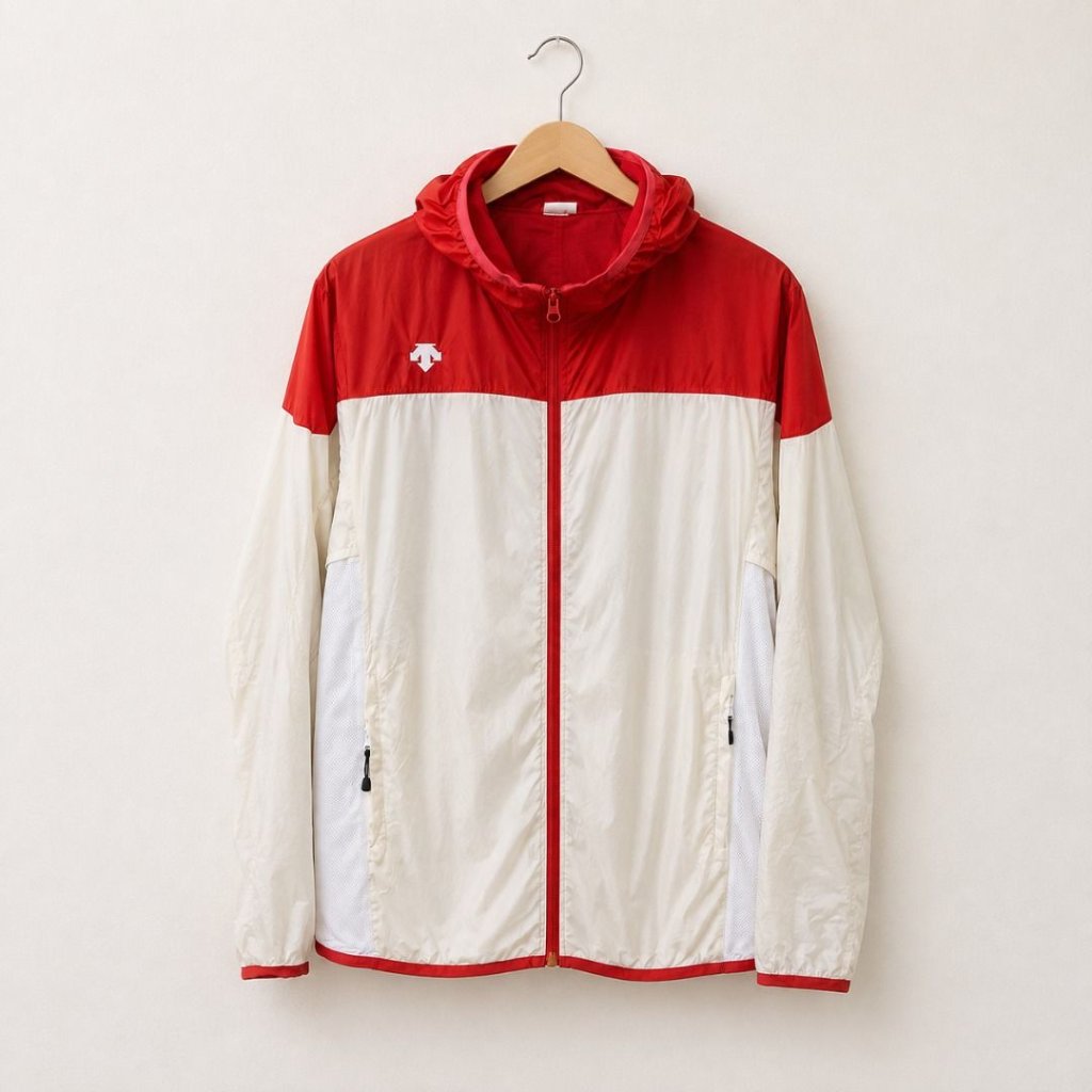 DESCENTE Windbreaker Running Jacket Hoodie Zipper | Jaket trailrun jogging gym AIRism