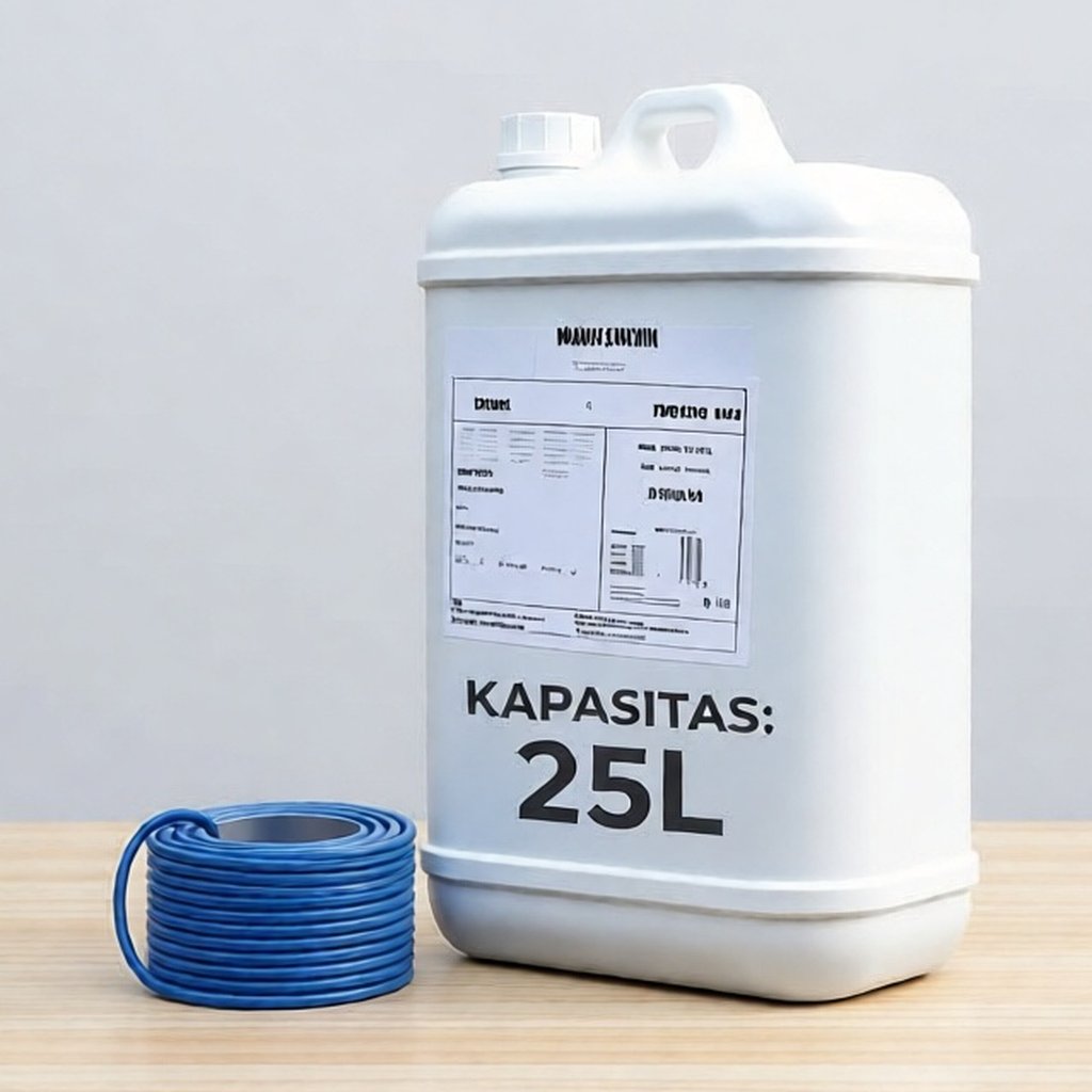 Jerigen Bekas 25 Liter Putih + bonus selang 1 m