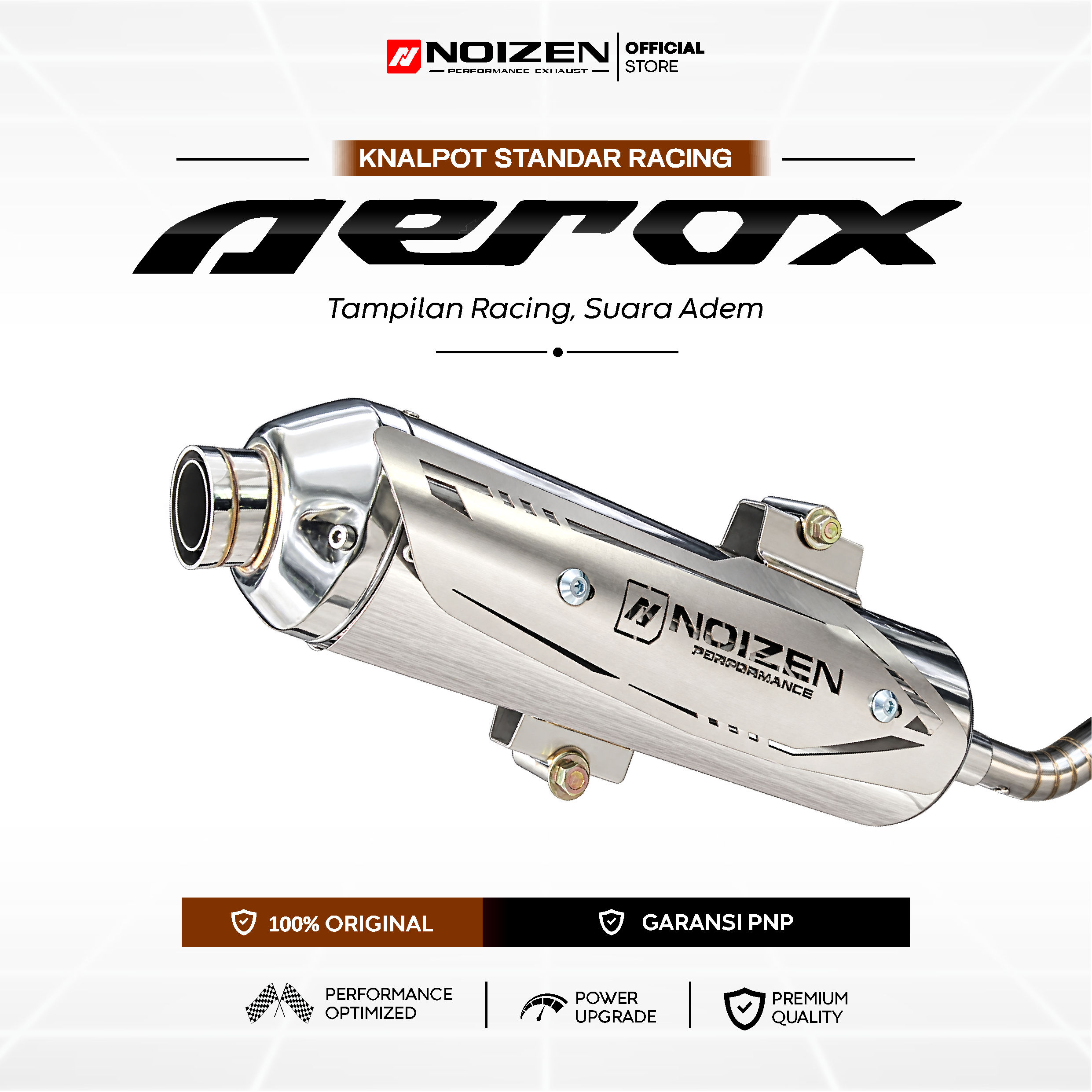 Knalpot Standar Racing AEROX New Old 155 Pnp Bass Adem Sarfull [ NZP-BT-FS-T3 ]