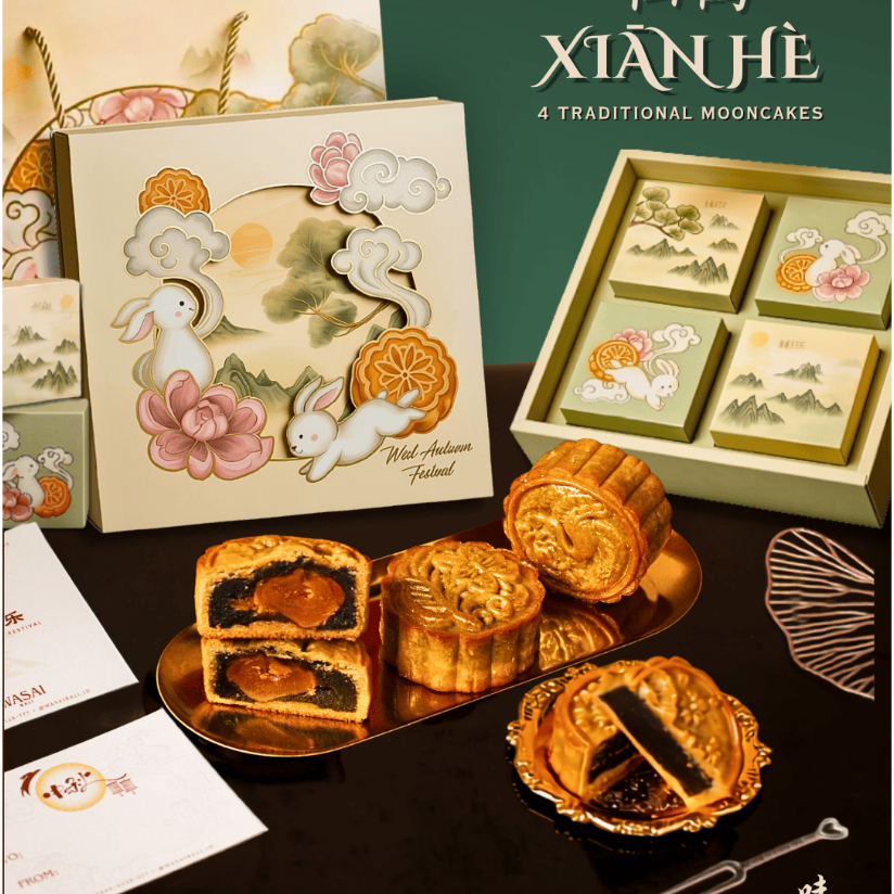 Traditional Mooncake | BALI Mid Autumn Hampers 2026 | Hamper Kue Bulan Premium | Wasai Bali