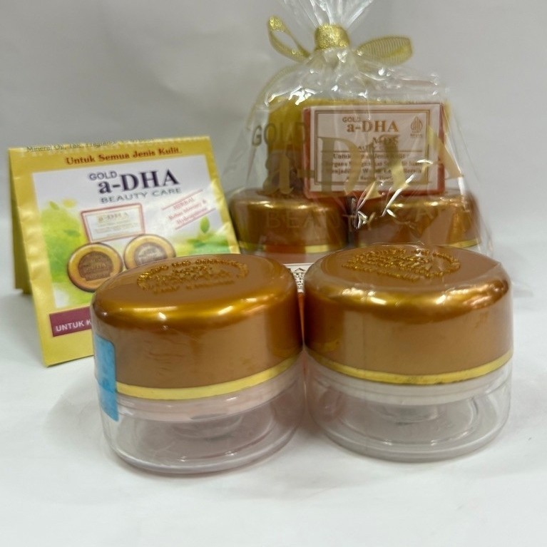 (1 Paket 3in1) Cream Dha GOLD MDS Super Original 100% || Krim Pemutih & Pencerah Wajah