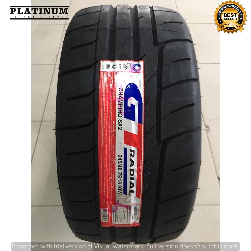 BAN SEMISLICK GT RADIAL CHAMPIRO SX2 245 40 R18 II 245/40 CHAMPIRO SX2