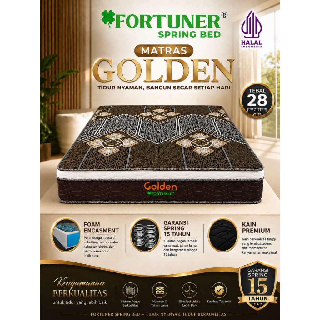 Fortuner Golden -  Matras Springbed Flexible Foam - Enchasement