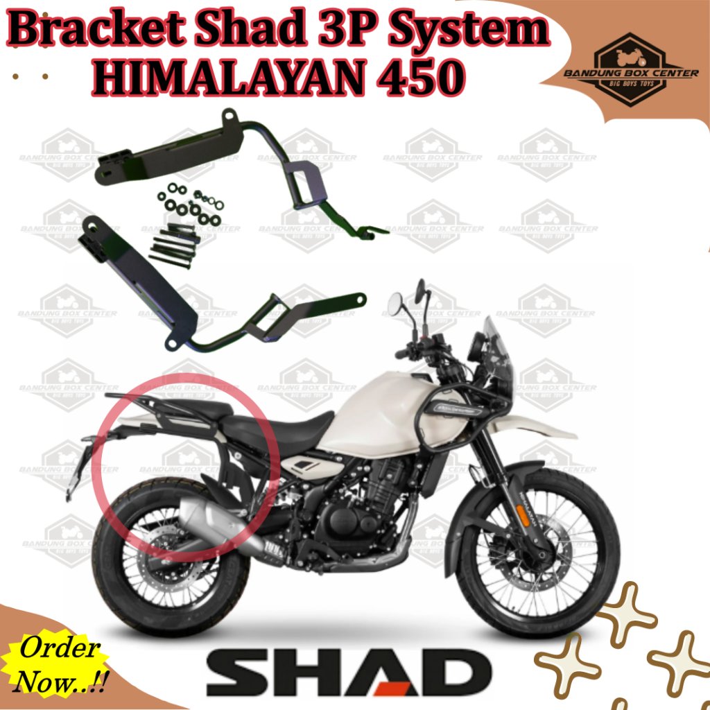 Bracket SideBox Breket Side Box Shad 3P System Royal Enfield Himalayan 450 Bracket SideBox Shad Hima