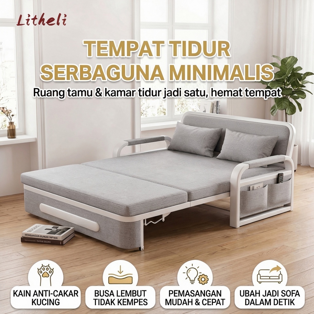 LItheli Sofa Bed Kasur sofa bed sofa ruang tamu sofa minimalis ruang tamu kecil
