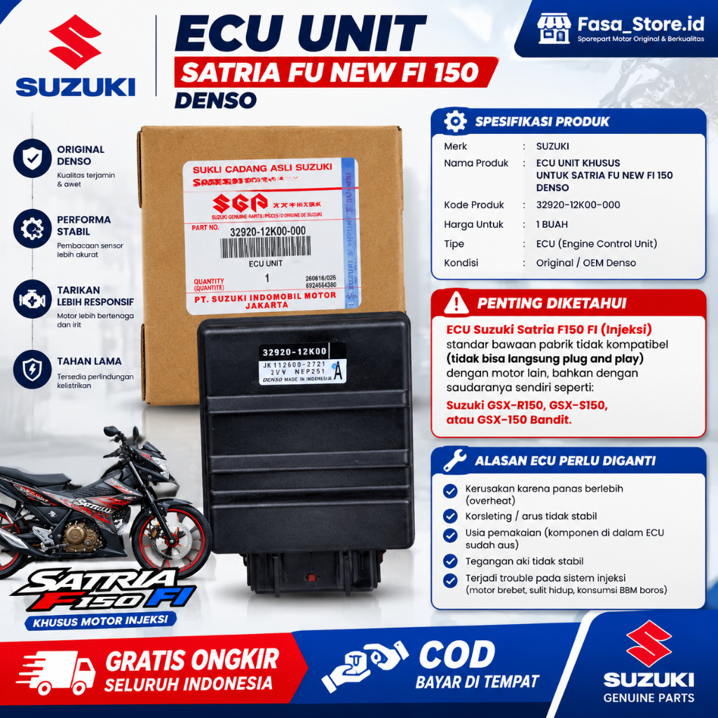 SUZUKI Ecu ecm cdi satria fu fi 150 injeksi Denso SGP