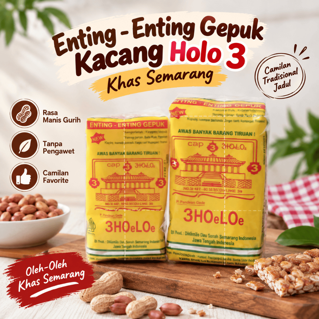 Enting Enting Gepuk Khas Semarang Holo 3 | Camilan Kacang Tradisional Oleh-Oleh
