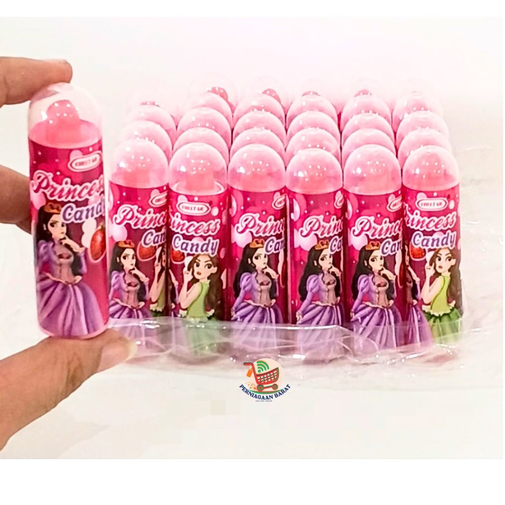 Exp MEI 2028 - (Isi 30pcs /pak ) Sweet Me Princess Candy - Permen Keras Rasa Stroberi Permen Lipstik