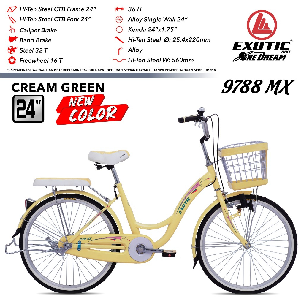 Sepeda mini exotic 9788 mx 24 inch sepeda perempuan ctb 24 exotic mx 9788
