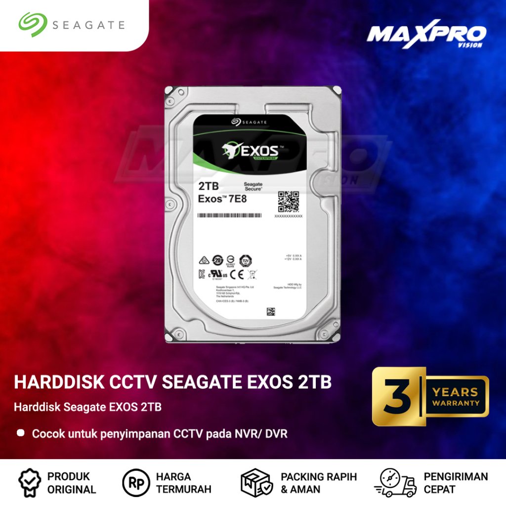 SEAGATE - HDD SEAGATE EXOS 2TB GARANSI 3 TAHUN