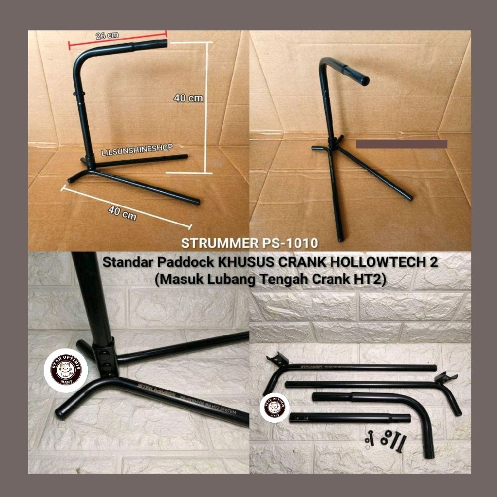 Standar Stand Parking STRUMMER PS1010 Khusus Crank HT2 Jagang Display Paddock Chainwheel Hollowtech 