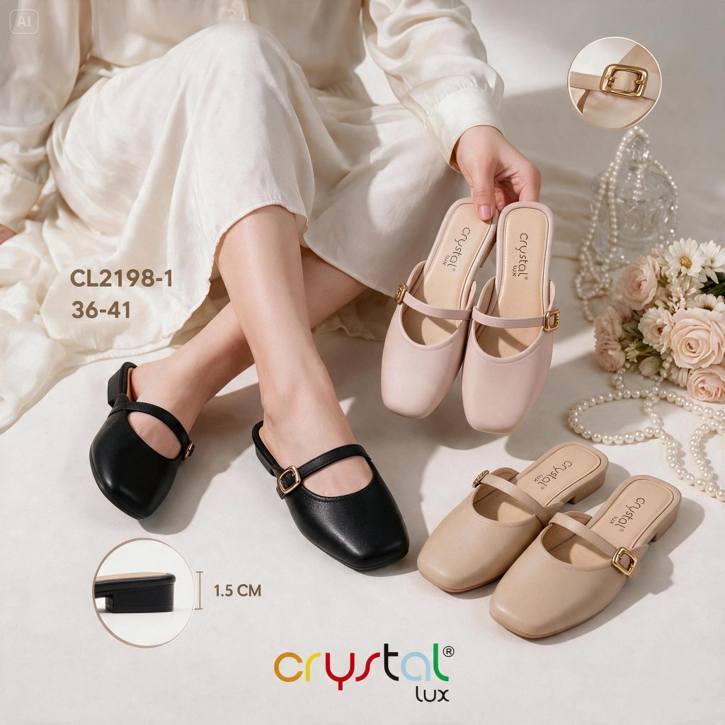 Sendal Selop Jelly Terbaru Sandal Flat Korean Style | CL2198-1
