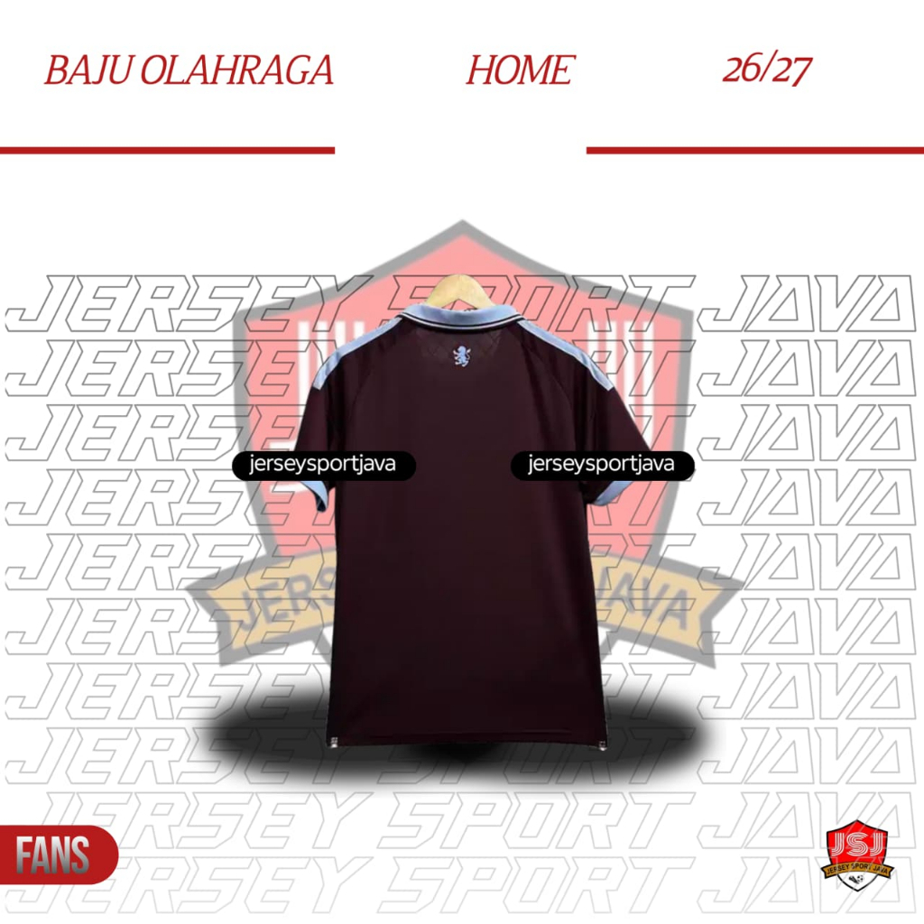 ( BISA COD ) JERSEY BAJU BOLA PRIA ASTON VILLA  HOME 2026 2027 NEW GRADE ORI IMPORT - BEST HIGT QUAL