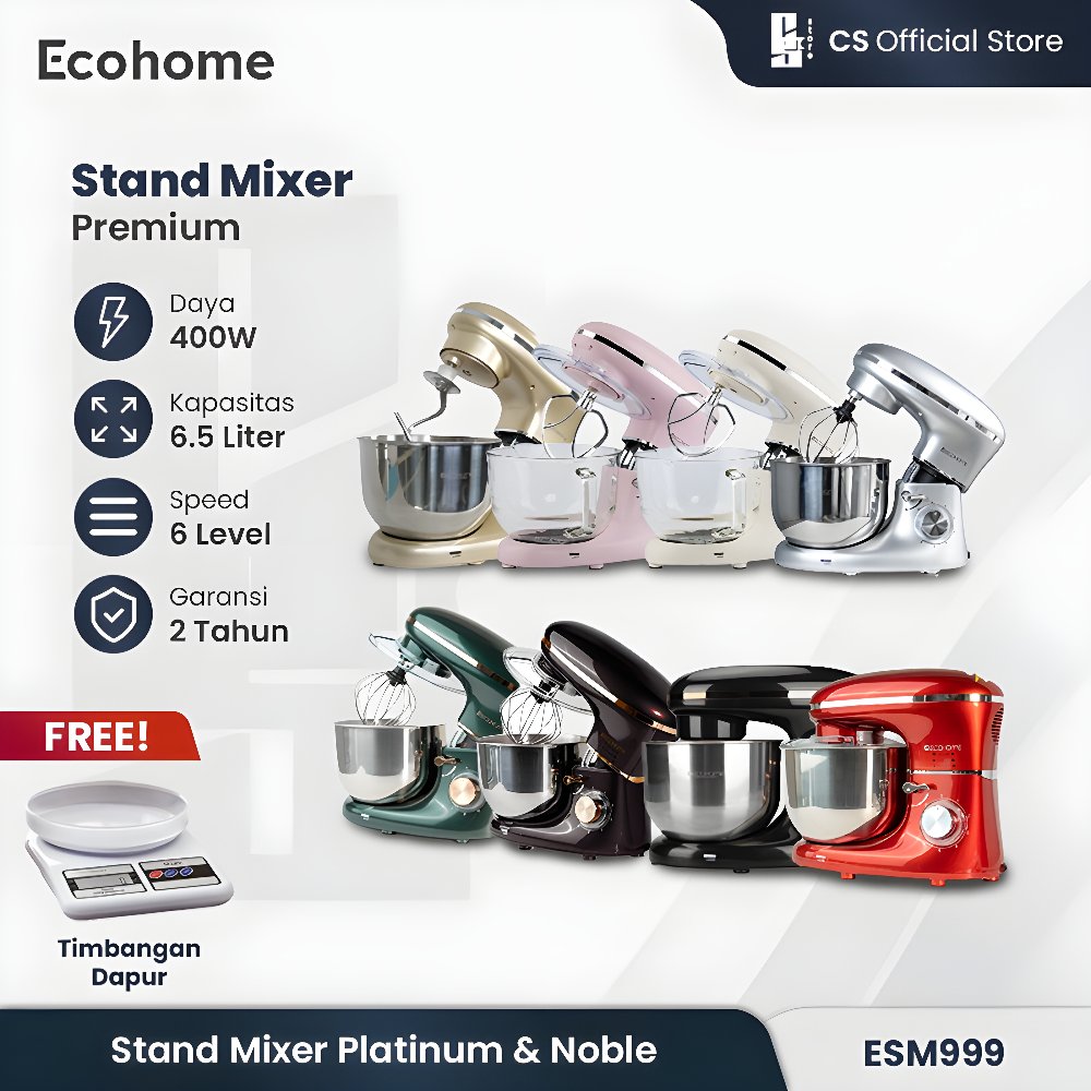 ECOHOME Stand Mixer Noble Series ESM-999 Premium Quality