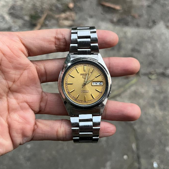 Jam seiko automatic original second gold mulus 7s26