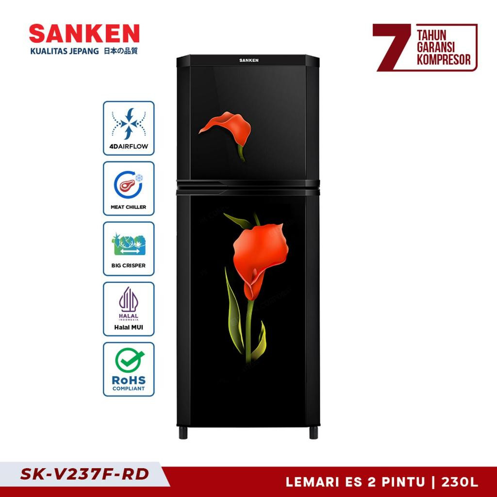KULKAS SANKEN 2 PINTU 230 LITER 116 WATT - SKV 237