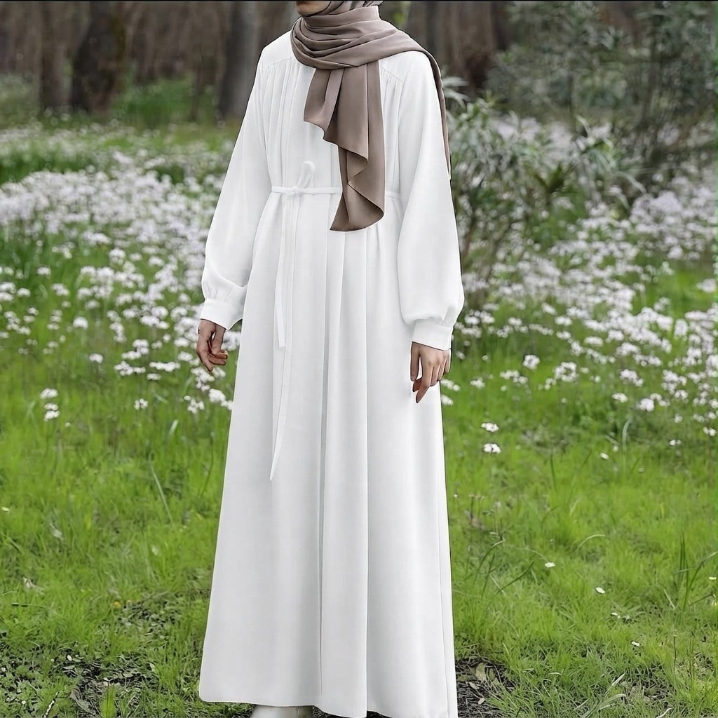 D&R PROJECT - GAMIS PUTIH EXCELLENT BAHAN PRIMA LUX COOL TOUCH GAMIS HAJI DAN UMROH