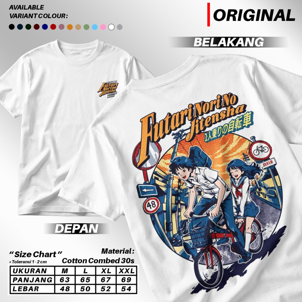 fashionlokal.idn Kaos Dewasa Pria Wanita JKT48 Bersepeda Berdua "Futari Nori No Jitensha" Special Ts
