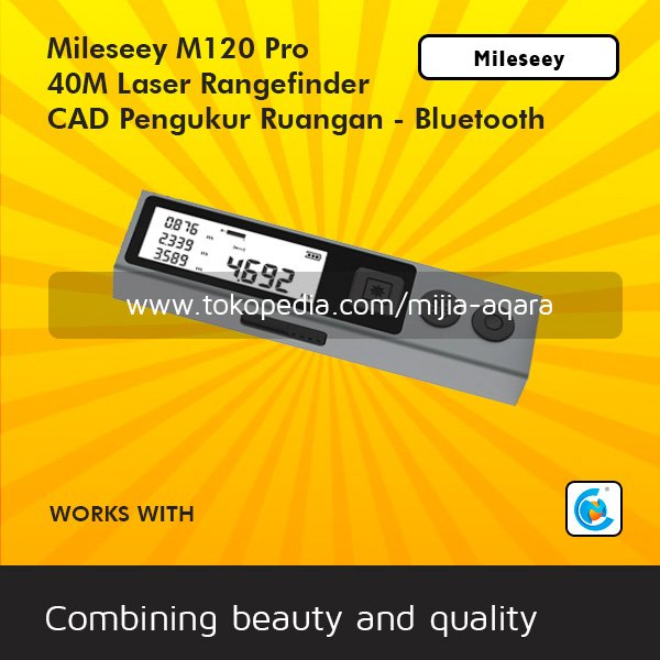Mileseey Laser Distance Meter M120 M120 Pro 40M - Bluetooth - M120 Pro 40m - Bluetooth