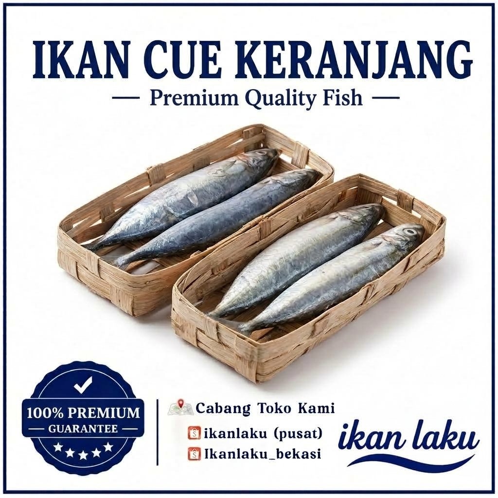 Ikan Laku – Ikan Cue Keranjang Fresh Premium — Ikan Salem Layang Cue Siap Masak Daging Lembut