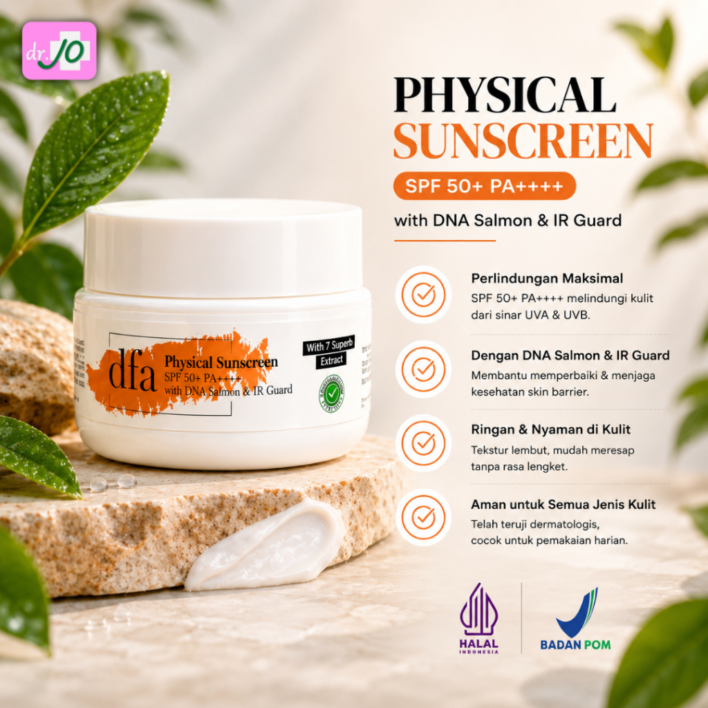 DFA PHYSICAL SUNSCREEN SPF 50 | SUNSCREEN CREAM MINERAL | DAILY PROTECTION