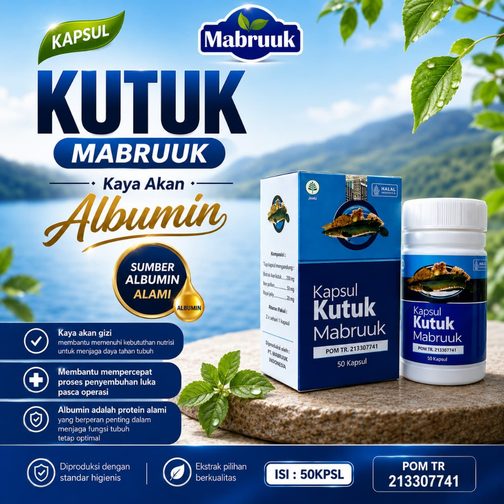 Kapsul Kutuk Mabruuk isi 50 Kapsul.