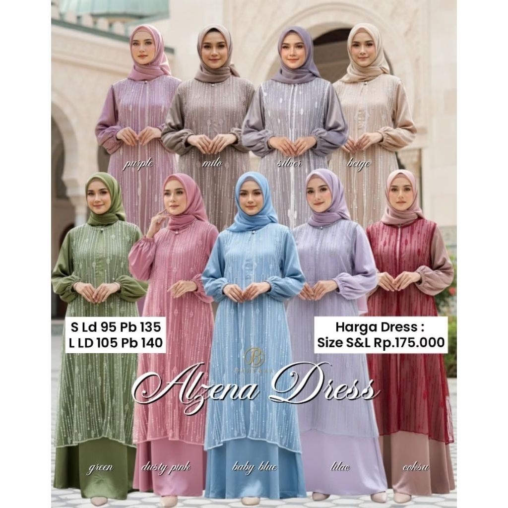 ALZENA DRESS PRODUK ORI BY BAHERA FASHION