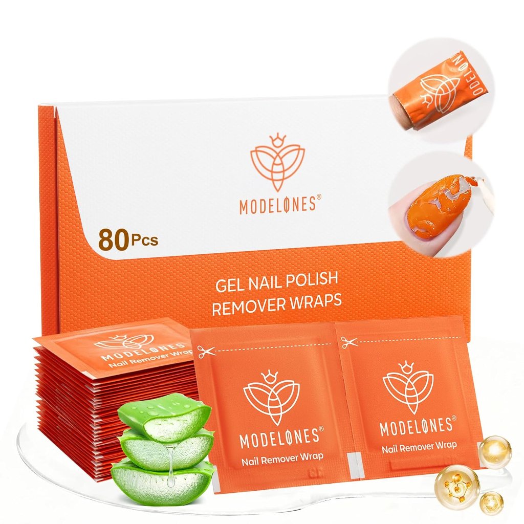 MEFA Acetone Nail Polish Remover, Gel Nail Polish Remover Pads 80PCS